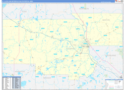 St. Cloud Metro Area Wall Map Basic Style 2024